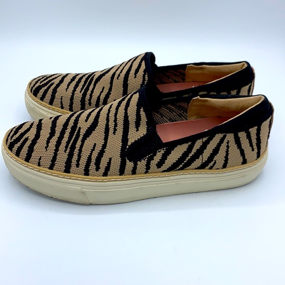 Dr. Scholl’s No Bad Knit Slip-On Zebra Print Sneakers - Picture 1 of 9